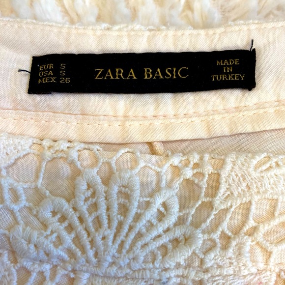 ZARA Basic Crochet Ivory Skort - Size: S - Picture 4 of 8